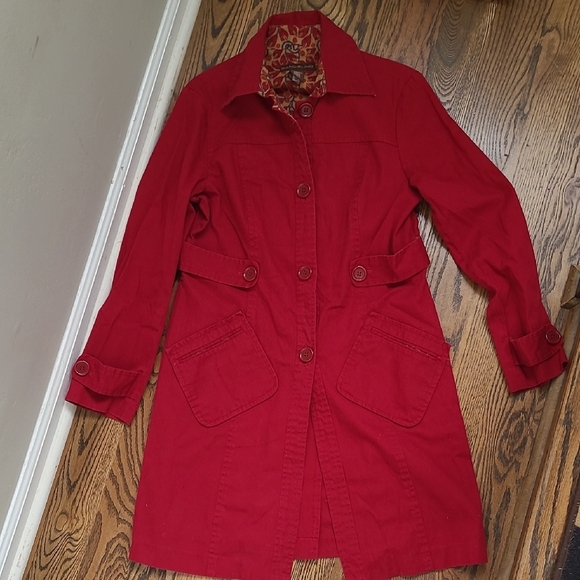 Bandolino Jackets & Blazers - Bandolino Corduroy Trench Coat with Button Accents Size M